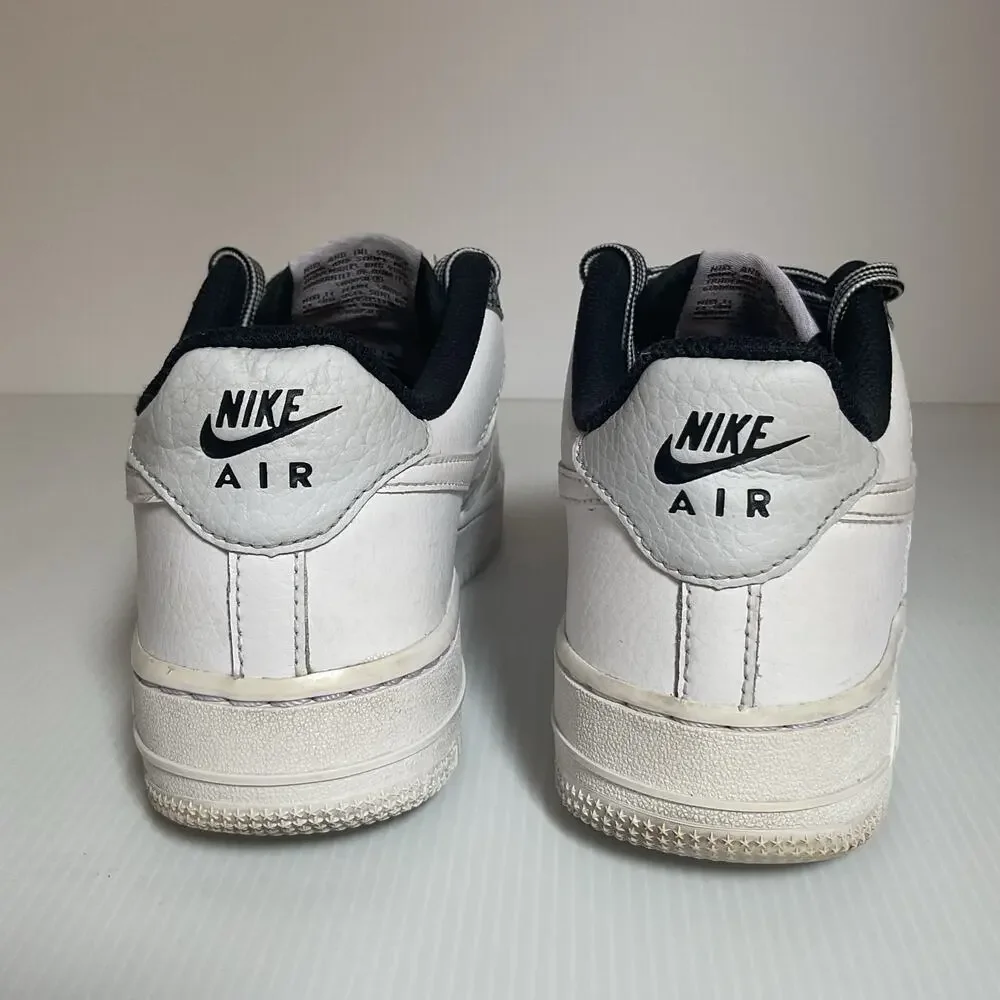Nike Air Force 1 Low White Black Pebble Leather GS 5.5Y Women’s 7 AF1